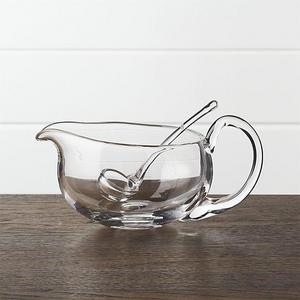 Deluxe Glass Gravy Boat with Ladle