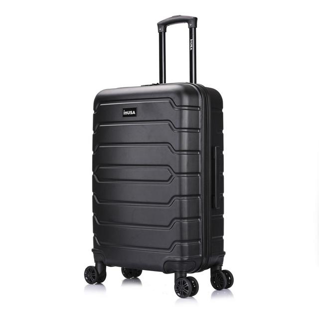 InUSA Trend II 24-Inch Hardside Spinner Checked Luggage in Black
