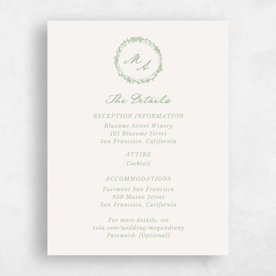 Laurel Green Wedding Enclosure - Violet