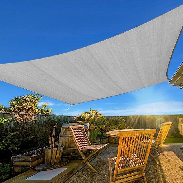 Artpuch Sun Shade Sails Canopy, 185GSM Shade Sail UV Block for Patio Garden Outdoor Facility and Activities (10'x13', Grey)