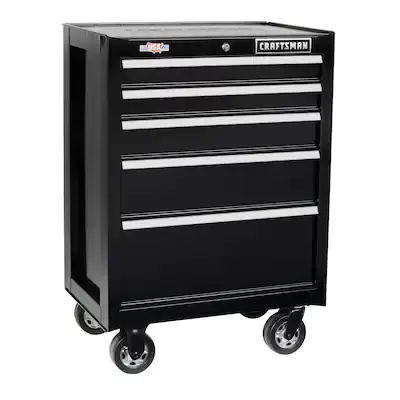 CRAFTSMAN 2000 Series 26.5-in W x 37.5-in H 5-Drawer Steel Rolling Tool Cabinet (Black)