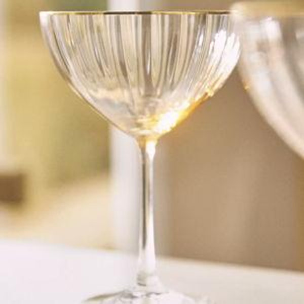 Waterfall Coupe Glasses, Set of 4