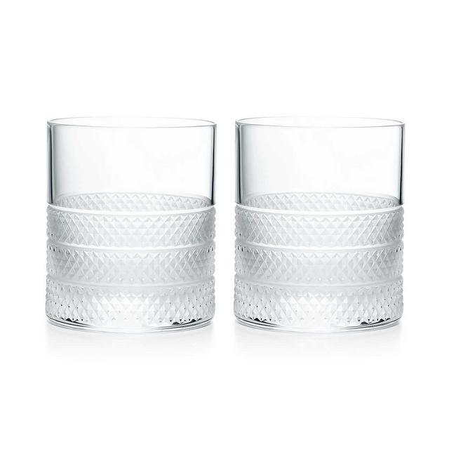 Diamond Point Double Old-fashioned Glasses Double Old-fashioned Glasses