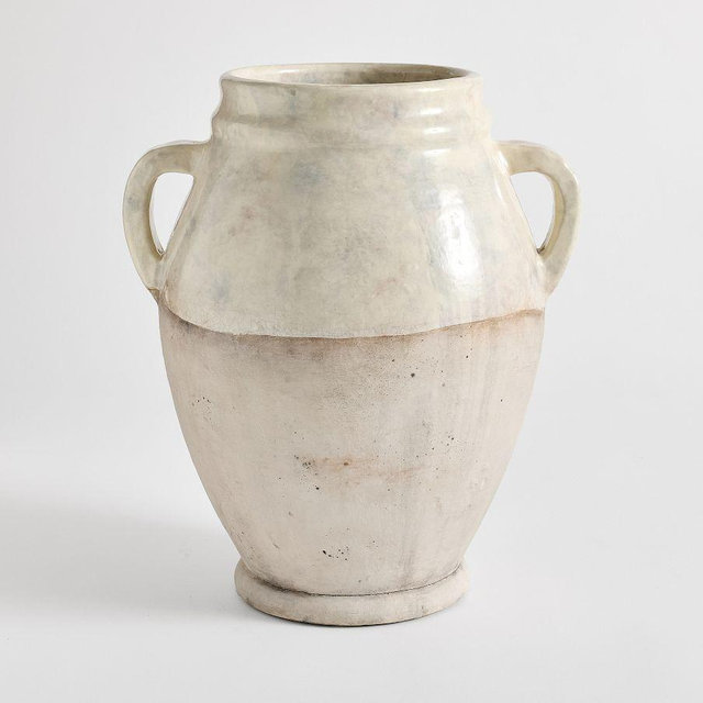 French Pot Vase Ivory Large