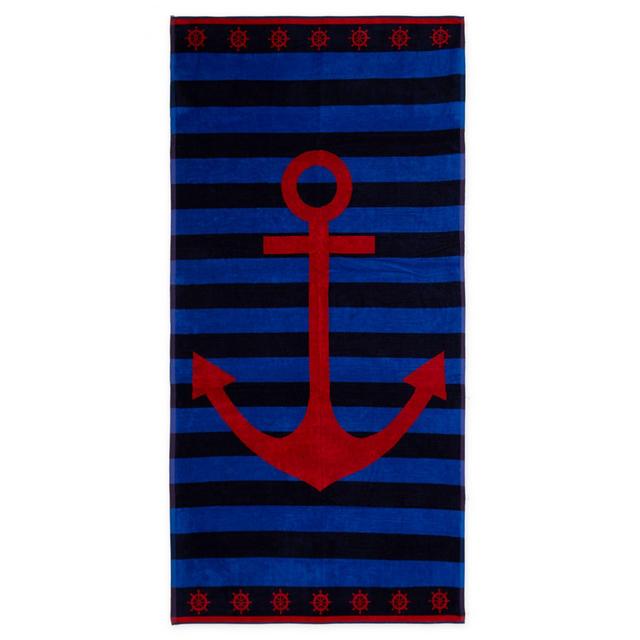 Destination Summer Anchor Stripe Beach Towel