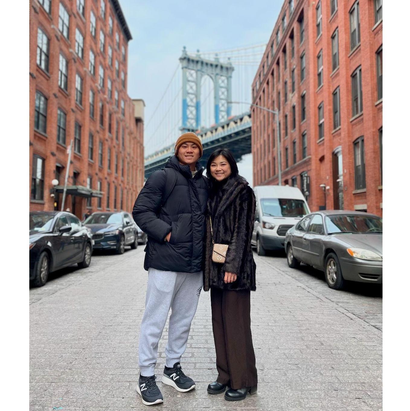 Visiting New York together during the winter time
