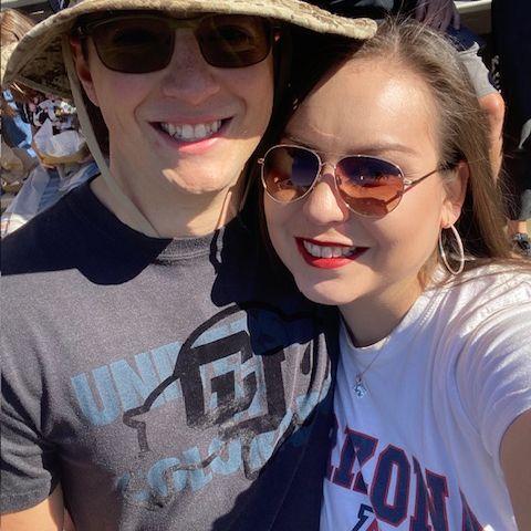 Our first football game together, Fall 2021 - U of A vs CU!