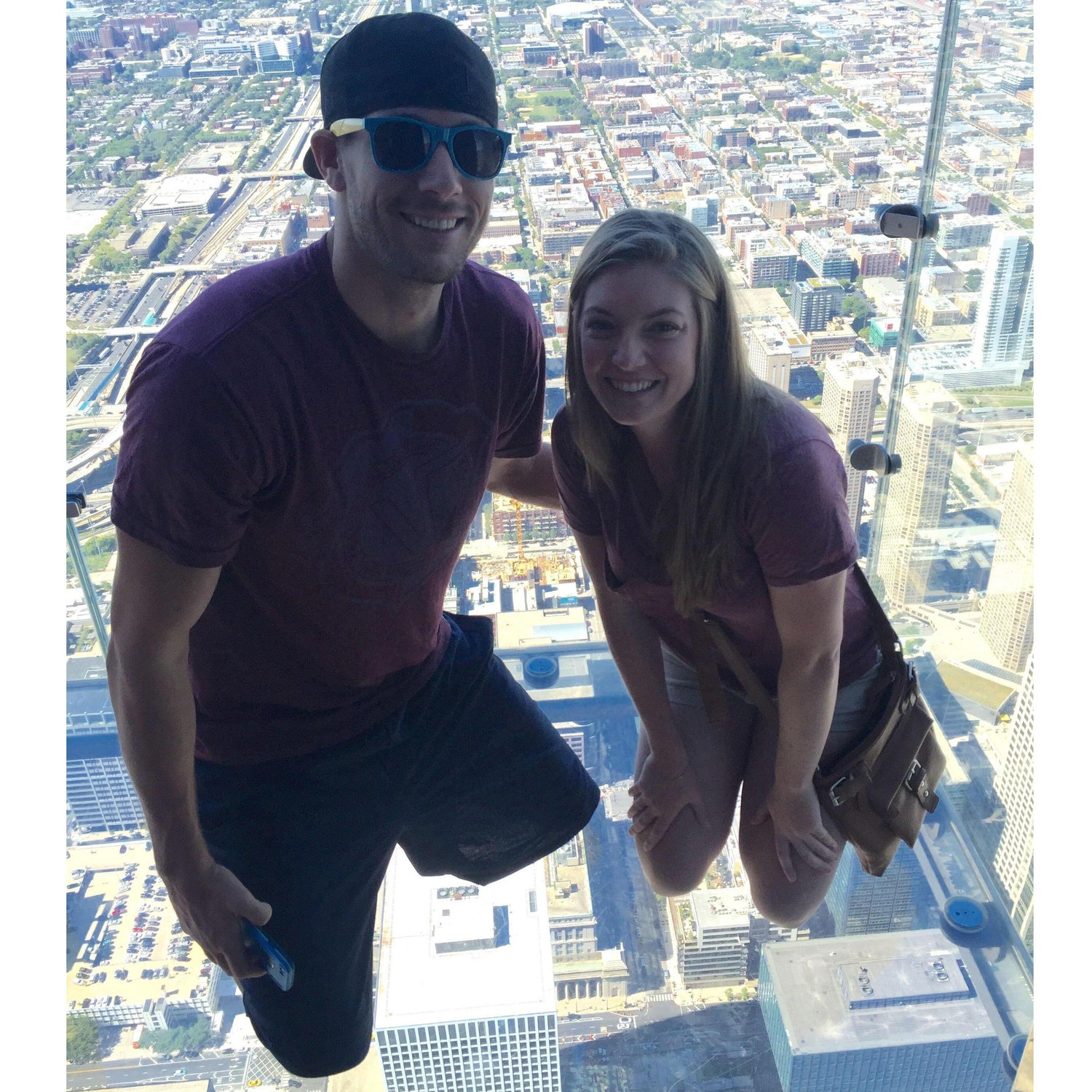 Just two kids on top of the world...