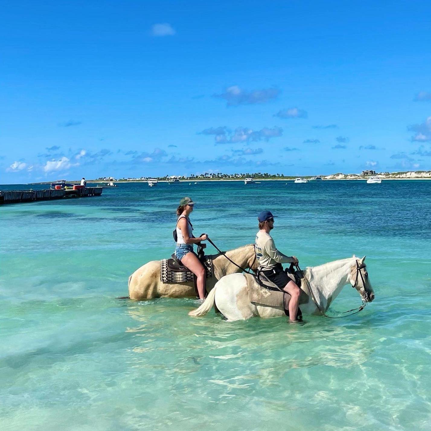 Horseback riging in Anguilla.