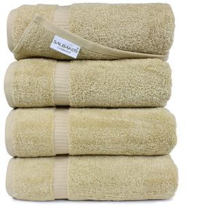 SALBAKOS - Turkish Luxury Hotel & Spa Collection 27"x54" Bath Towels Turkish Cotton Organic and Eco Friendly (Taupe)