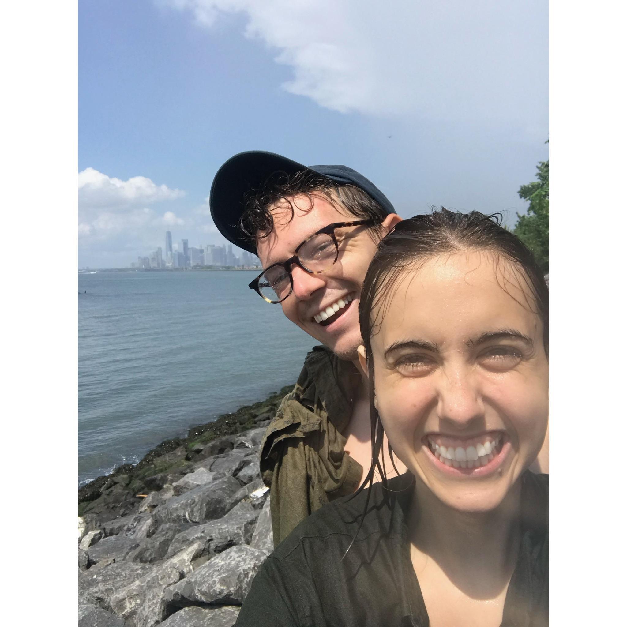 After we got soaked biking from the Rockaways back to our apartment in the pouring rain