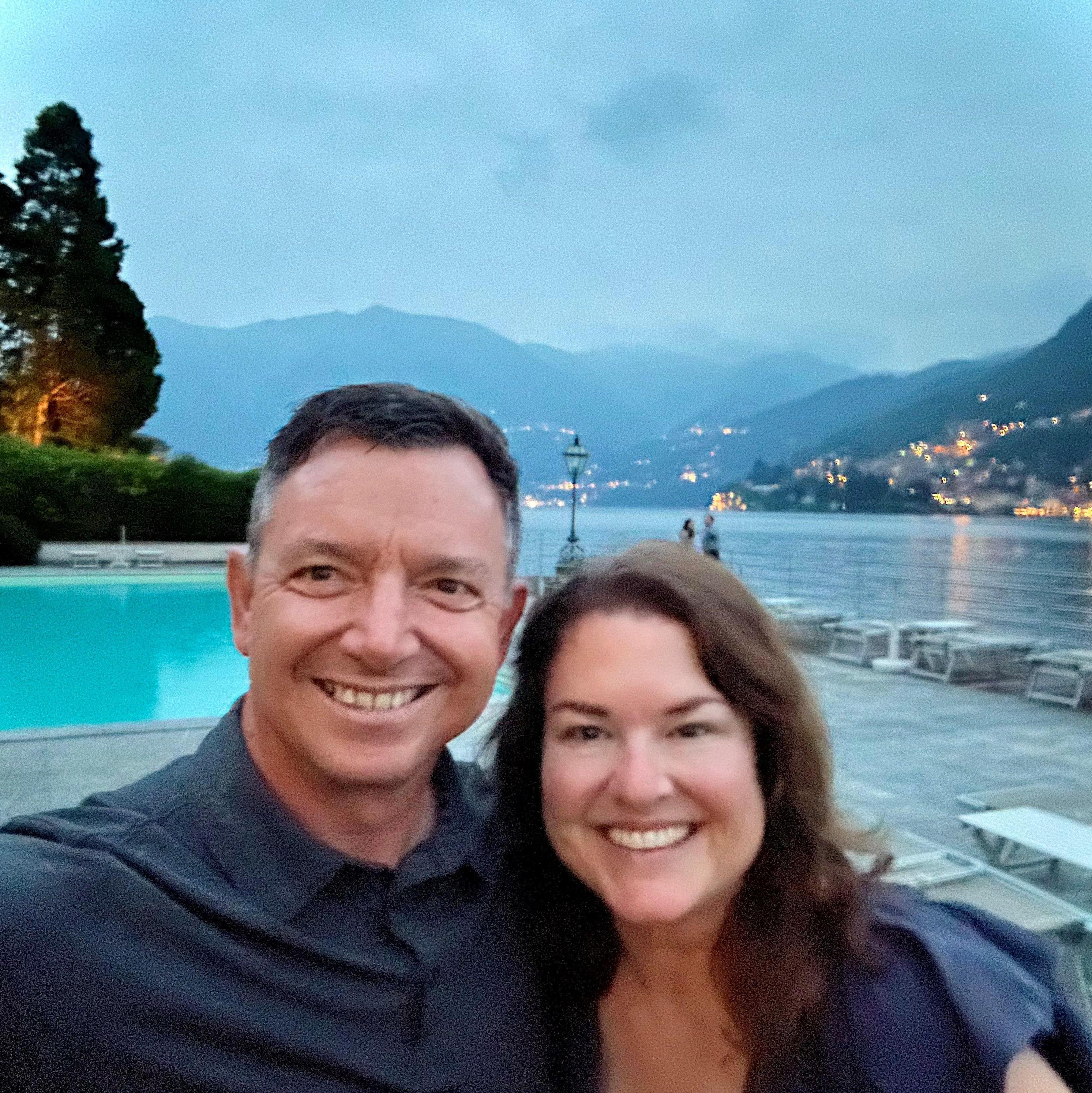 Just arrived in Como, night before engagement
