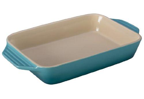 Le Creuset Stoneware Rectangular Dish, 12.5 by 8.25-Inch, Caribbean