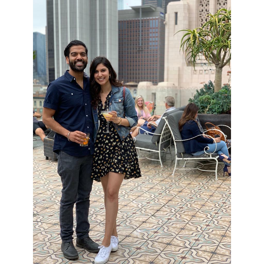 Love high above the city, with the best view and even better company!