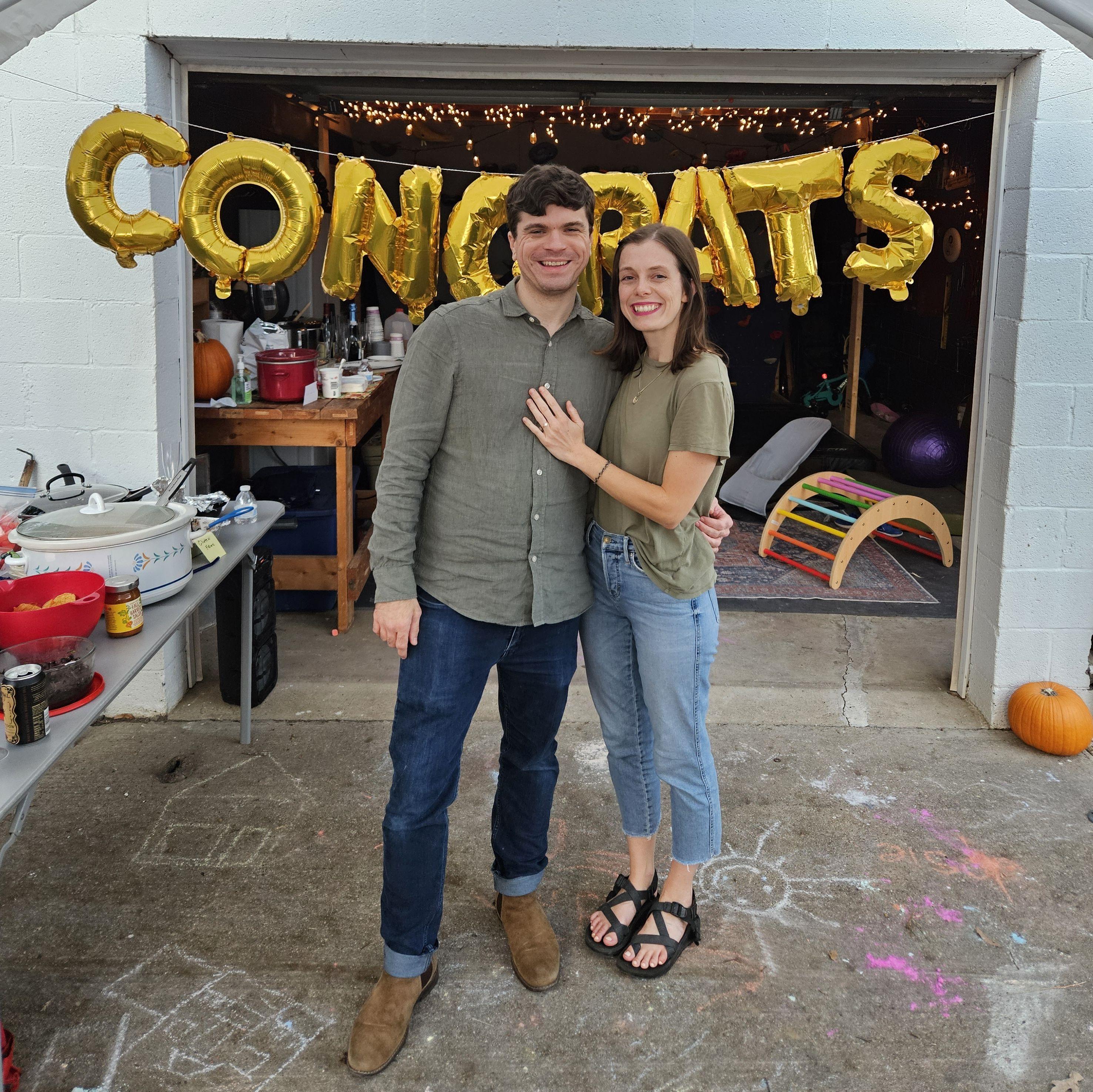 October 2024 - Celebrating our one-year anniversary AND our engagement!