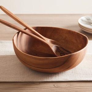 Sherwood Salad Bowl With Matching Serving Spoon & Fork Set