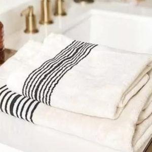 Melika Turkish Cotton Striped Terry Hand Towel
