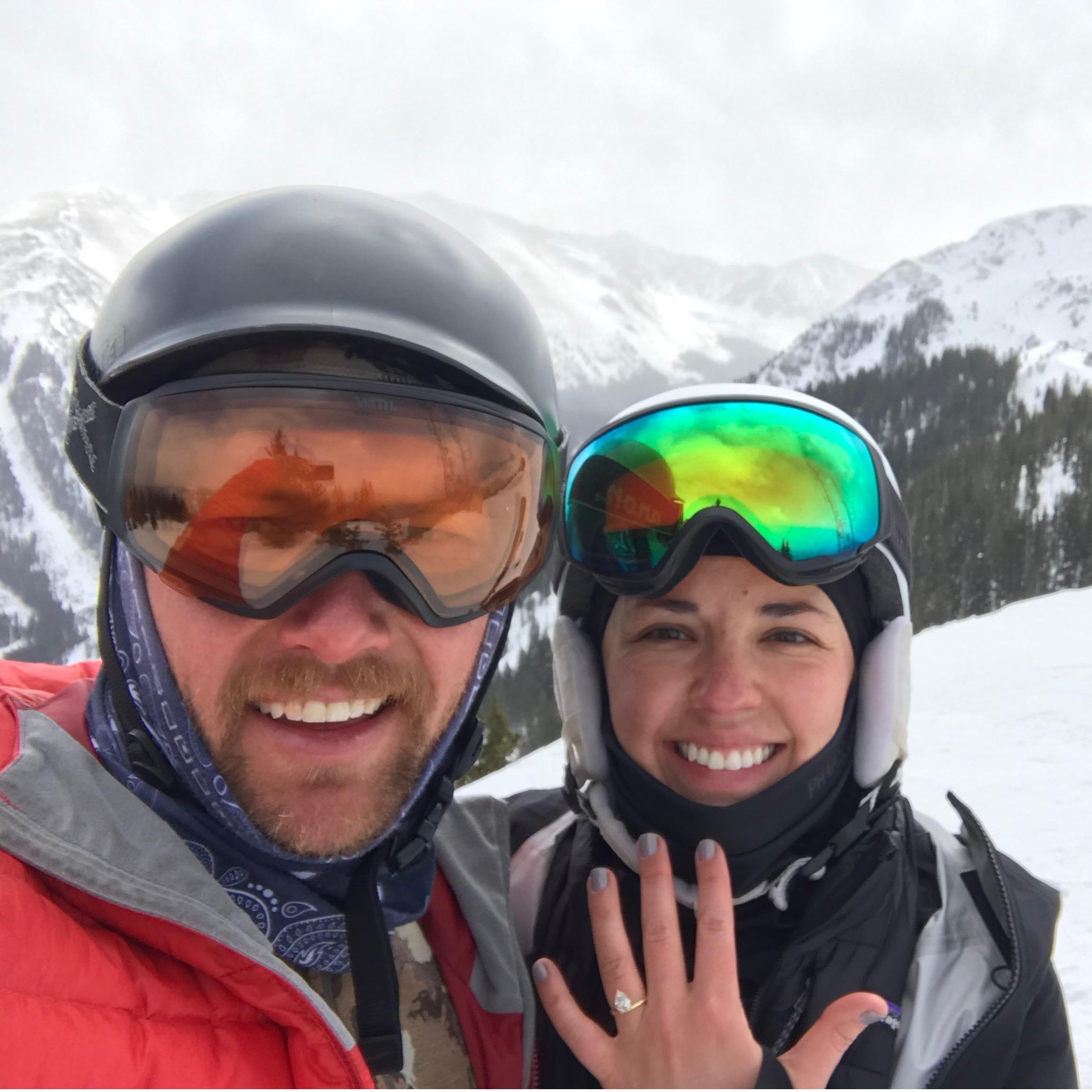 Hiking the ridge at Taos after getting engaged!