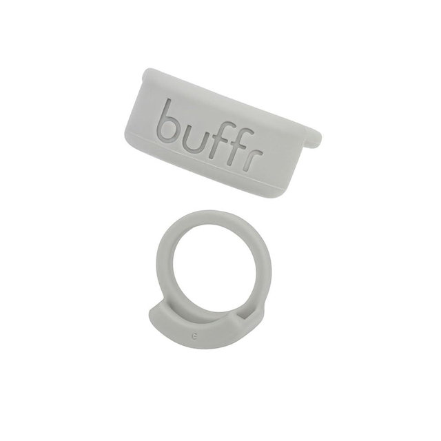 Buffr Smart Ring Protector – Silicone Ring Guards Compatible with Oura, Superhuman, RingConn & More Bands – Slim Fit, Sensor-Friendly Smart Ring Cover for Workout, Work & Daily Wear (Grey, Size 11)