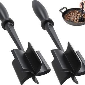 2 Pcs Meat Chopper, Upgrade Hamburger Smasher, Premium Heat Resistant Meat Masher for Ground Beef, Ground Turkey and More, Non Stick Mix Grinder
