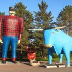 Paul Bunyan & Babe the Blue Ox Statues