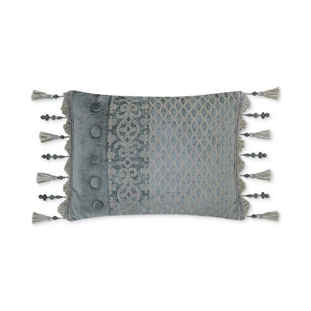 J. Queen New York Sicily Teal 15" x 21" Boudoir Decorative Pillow