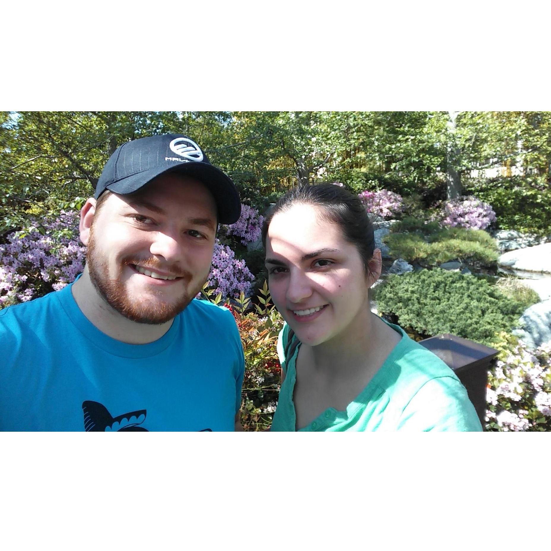 At the Japanese friendship garden in San Diego, CA.