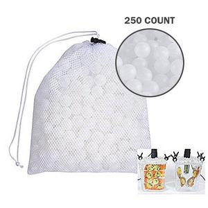 Locisne Sous Vide Cooking Balls BPA Free 20mm 250 Balls with Mesh Drying Bag For Anova Joule Cookers Water Bath Cooking and Sous Vide Container