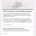 Sheyla & Amir's Wedding Weekend RSVP Form