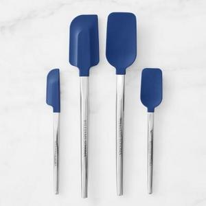 Stainless-Steel Ultimate Silicone Spatulas, Navy, Set of 4
