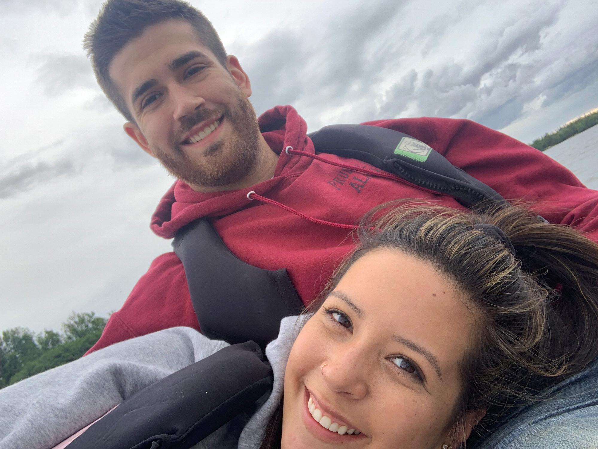 Didn’t let the clouds stop us from having our lake day