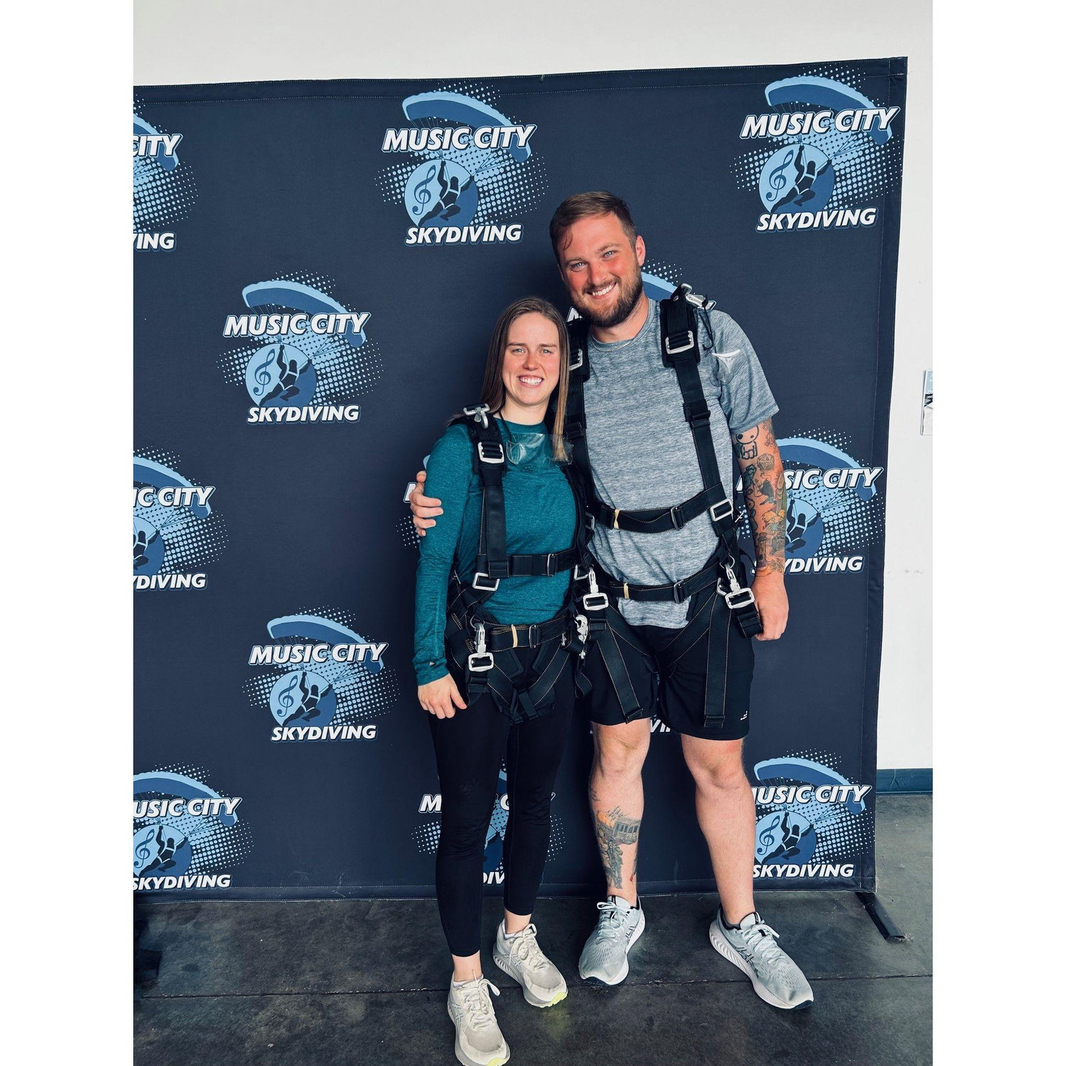 Nothing says "let's take the next step" like jumping out of an airplane!