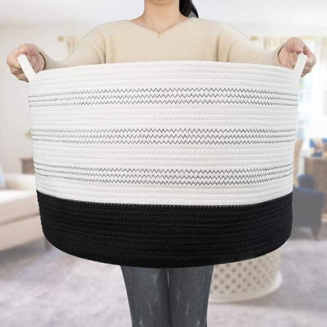 Cotton Rope Basket 22" X 22"X 14"