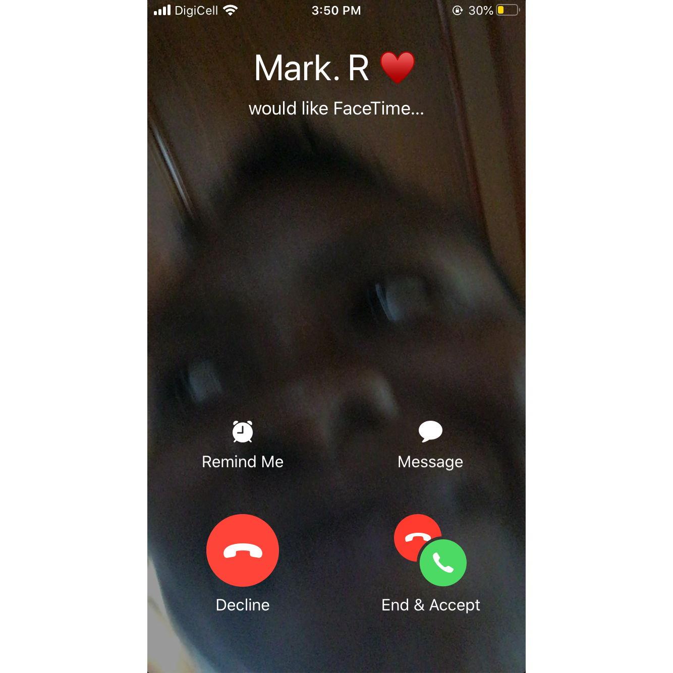 I get so excited when Mark calls, this is a picture of my running away to a private space to answer his call.