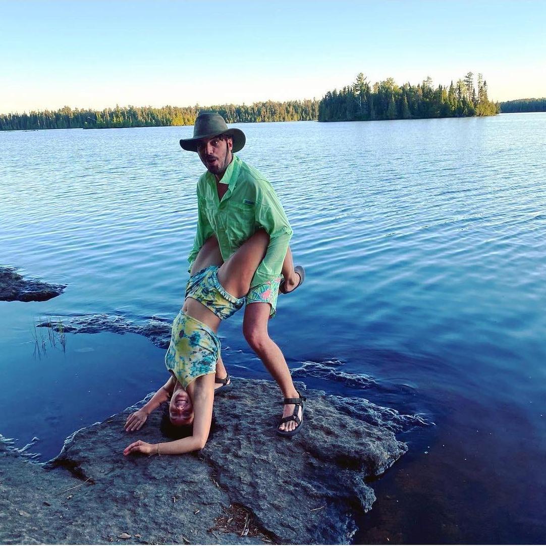 Goofing off at Lake Polly in Boundary Waters