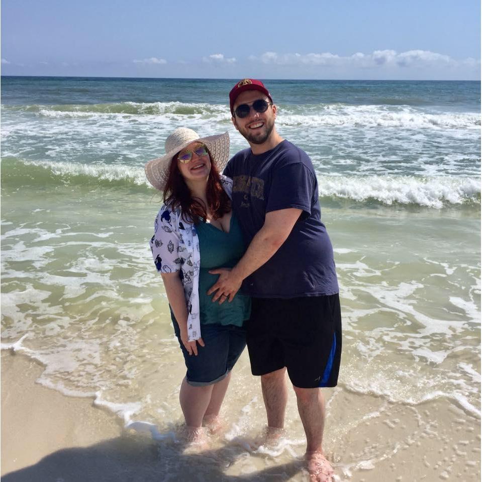 First beach trip together. Stukes' family beach trip to Watersound!