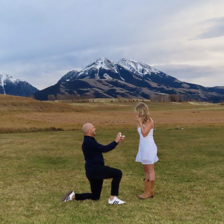 Sam proposed under the Big Sky up in Paradise Valley - one of our favorite places!