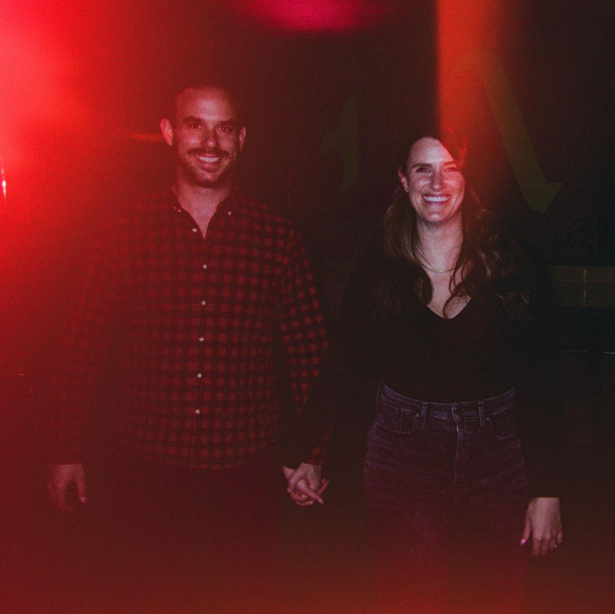 Back at Highland Park Brewery (where we met) post-engagement