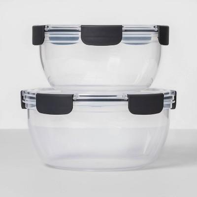 4pc Plastic Round Bowl Set With Lids - Made By Design™
