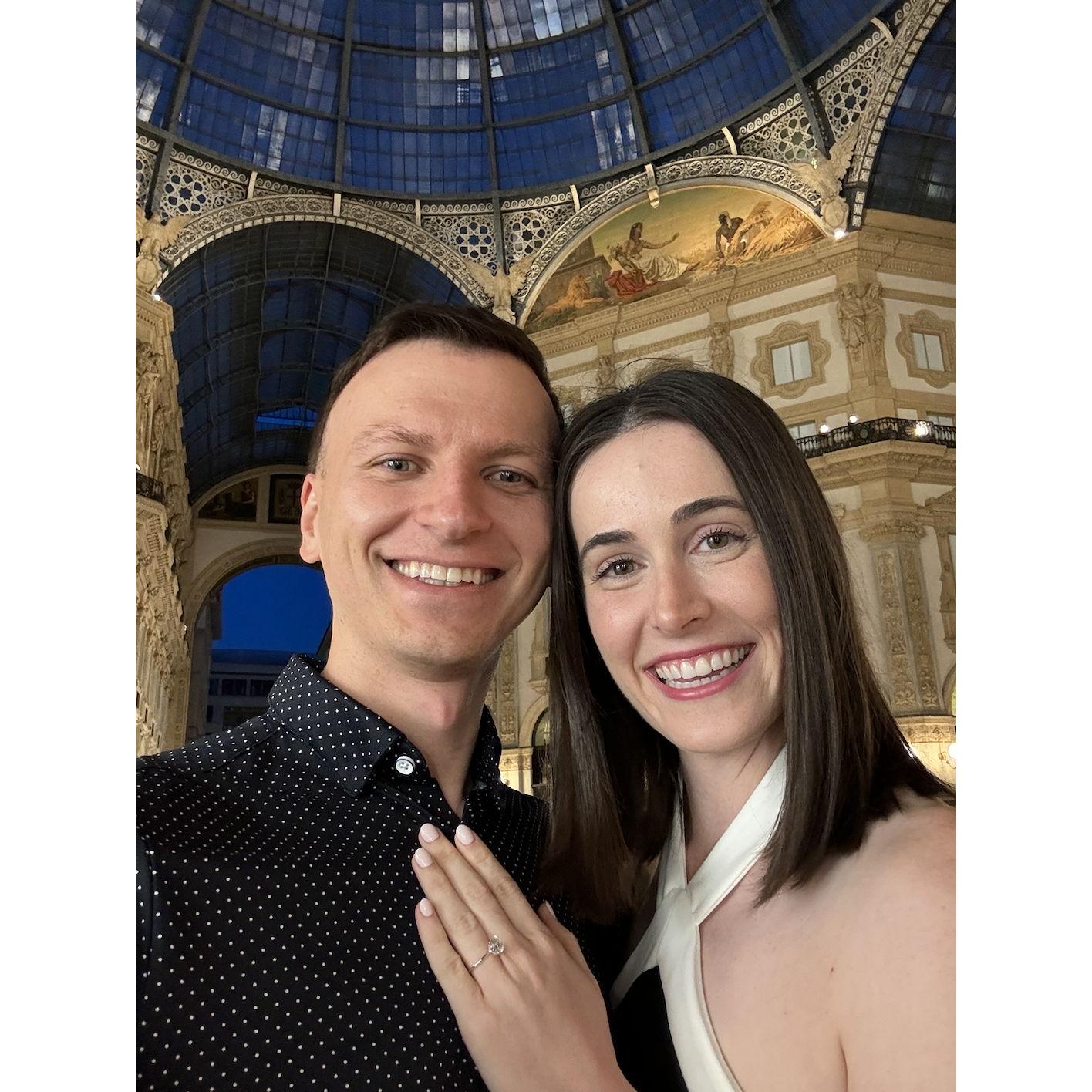 Milan - First dinner after engagement!