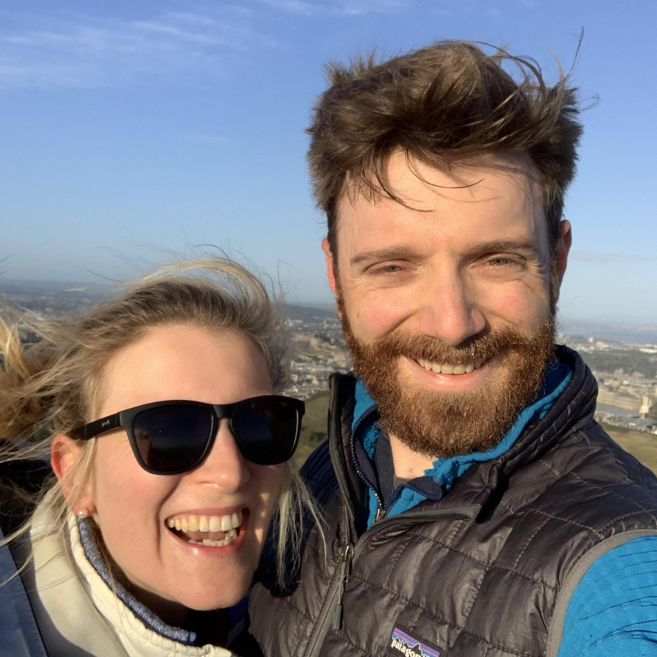 On top of Arthur's Seat in Edinburg