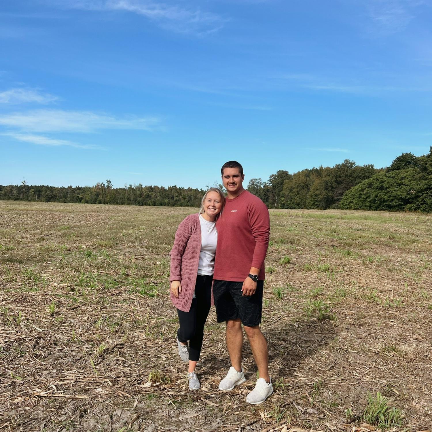 After walking the land they found 2 days prior, Anthony surprised Sarah by saying "do you like this land?" Sarah: "yes"
Anthony: "are you sure?"
Sarah: "yes, I love it"
Anthony: "good because it's ours!"