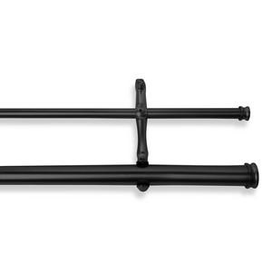 Cambria® Premier Complete Decorative 48-Inch to 88-Inch Drapery Rod in Satin Black