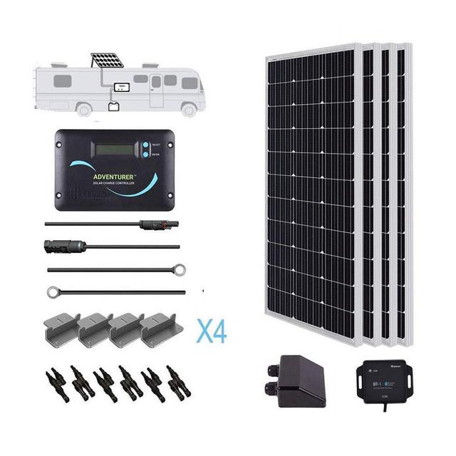 Renogy 400W Monocrystalline Solar RV Kit with 30A Charger Controller