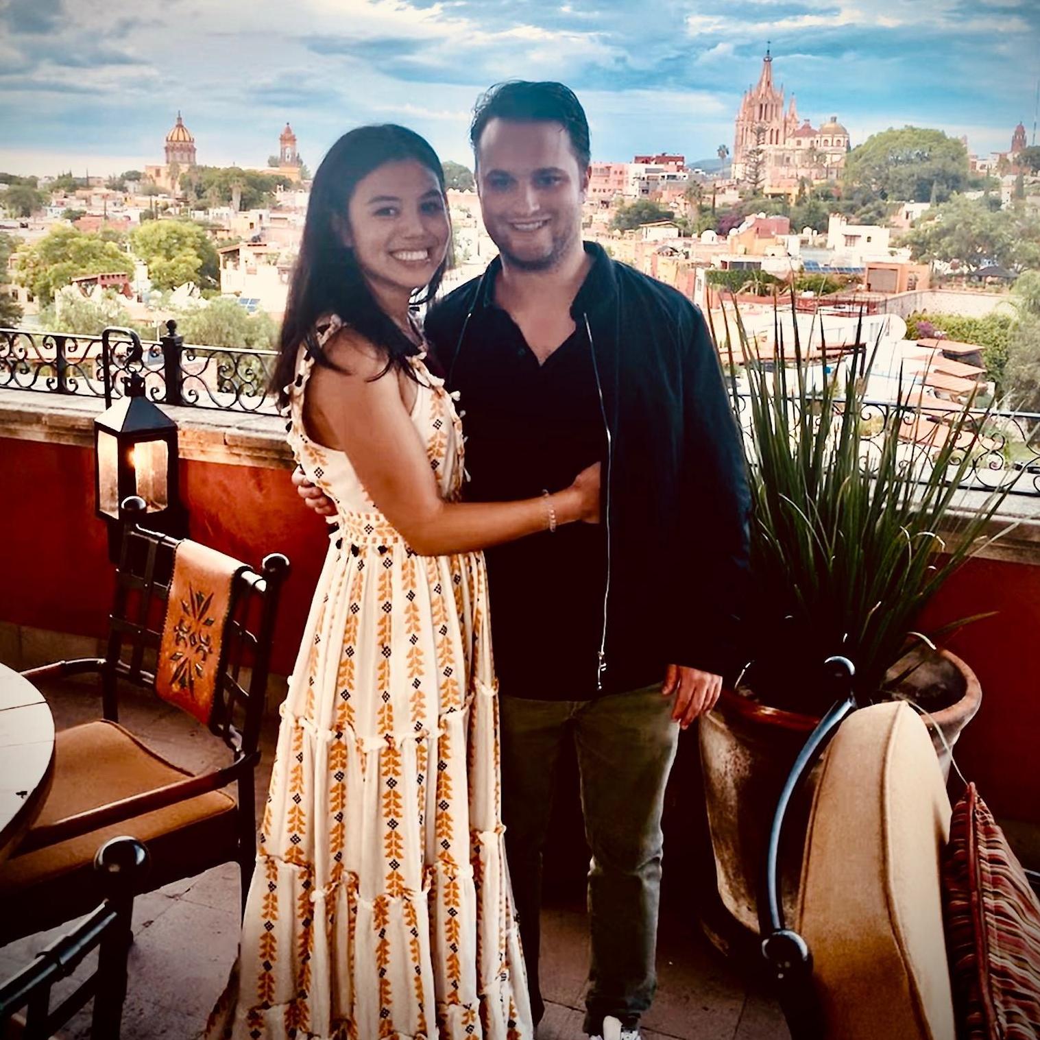 On the rooftop of the Rosewood San Miguel de Allende, our first international trip together. September, 2019