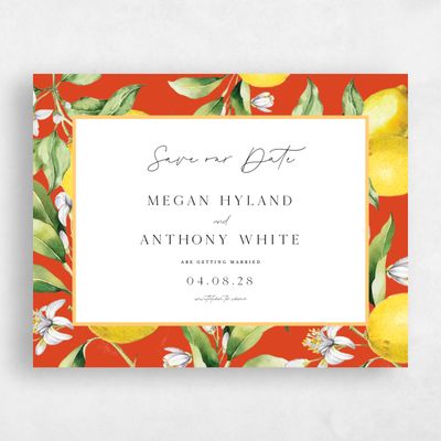 Tomato, Red Wedding Save the Date - Praga Landscape