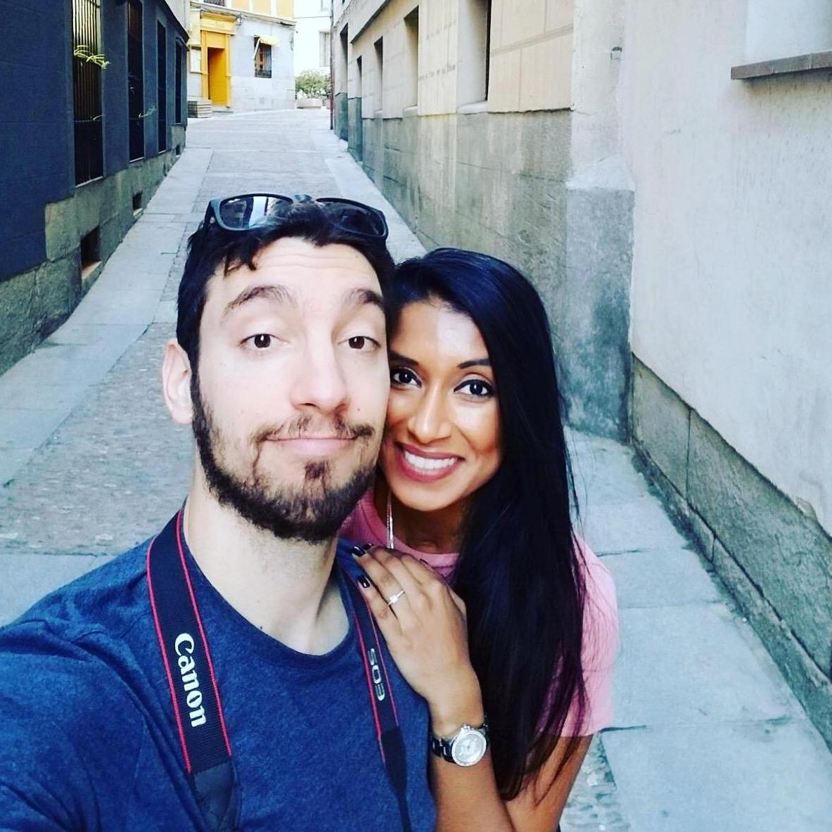 Our first day in Madrid as an engaged couple! :D