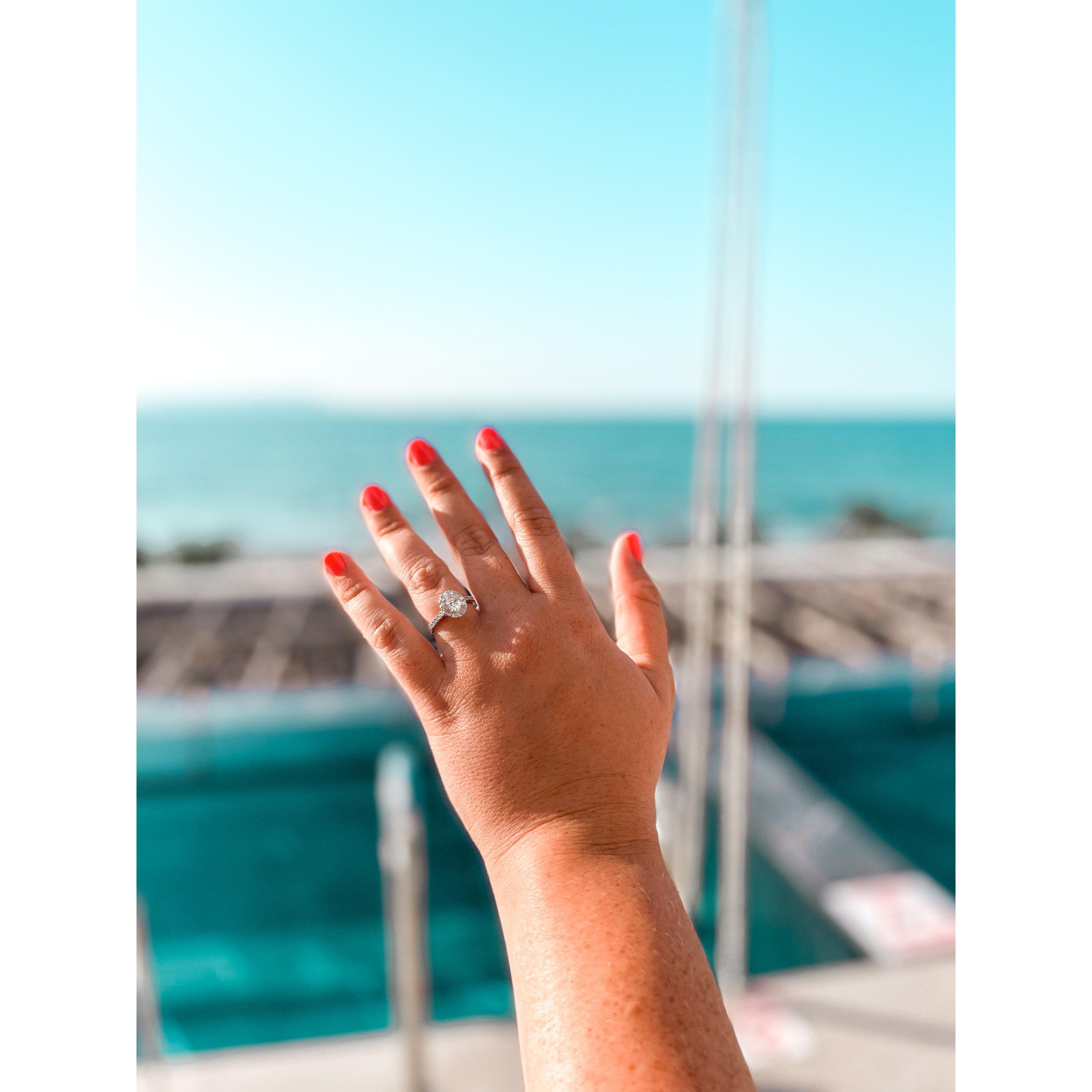 Admiring the view (and the ring!)