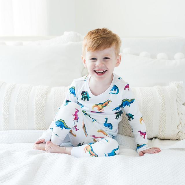 Toddler/Big Kid Pima Cotton PJ Set - Dinosaurs