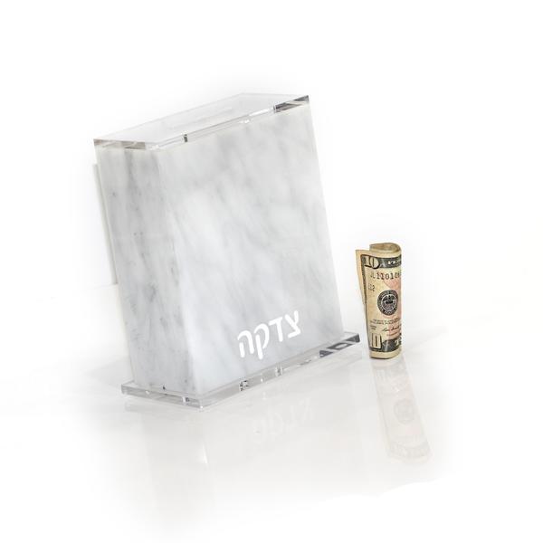 Lucite Charity Box - Glitter